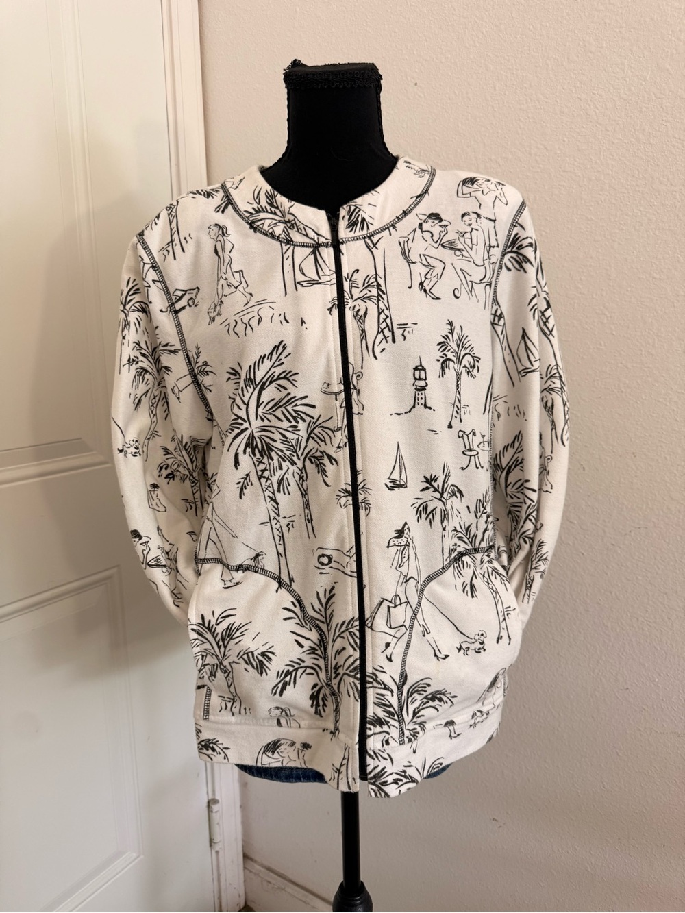 Vintage Rafael Printed Zip Up Jacket